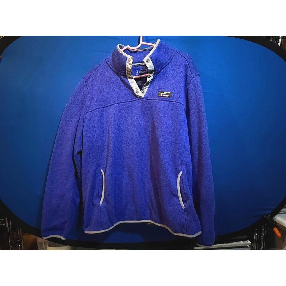 Bean's Sweater Fleece Pullover Women's 2X Bright Sapphire